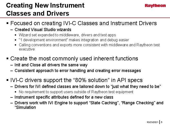 Creating New Instrument Classes and Drivers § Focused on creating IVI-C Classes and Instrument