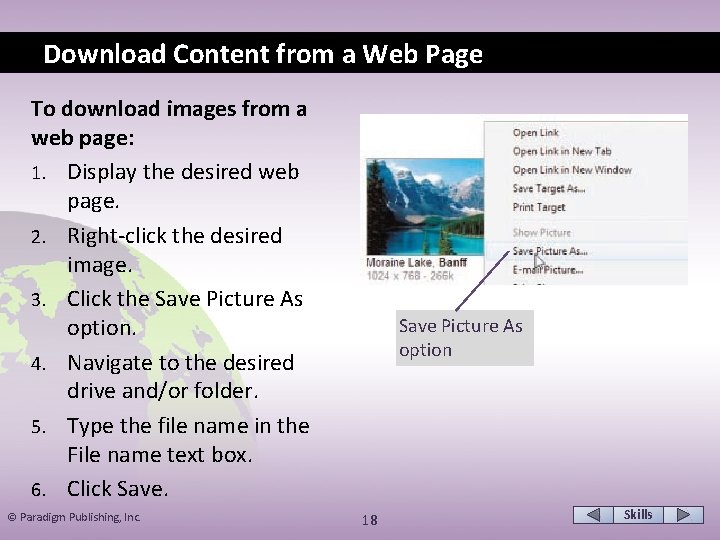 Download Content from a Web Page To download images from a web page: 1.