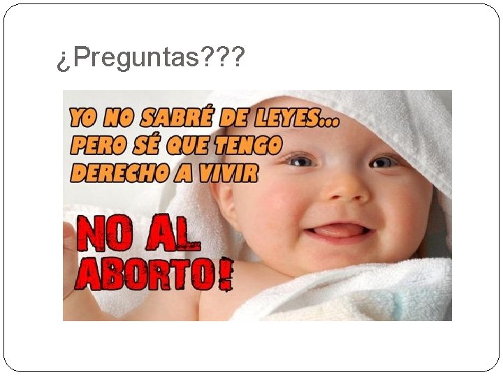 ¿Preguntas? ? ? 