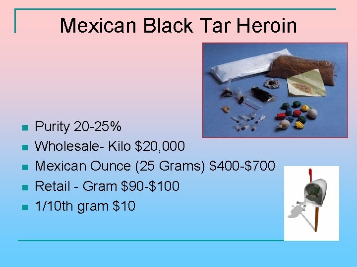 Mexican Black Tar Heroin n n Purity 20 -25% Wholesale- Kilo $20, 000 Mexican