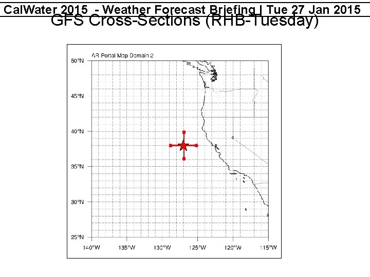 Cal. Water 2015 - Weather Forecast Briefing | Tue 27 Jan 2015 GFS Cross-Sections