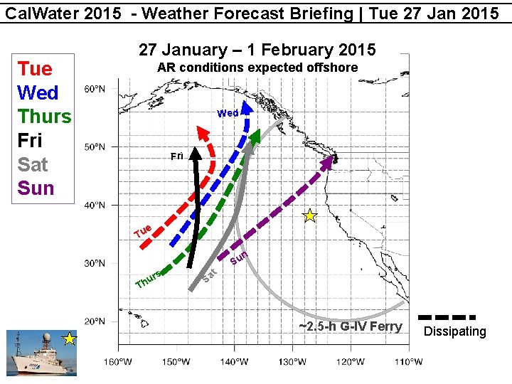 Cal. Water 2015 - Weather Forecast Briefing | Tue 27 Jan 2015 Tue Wed