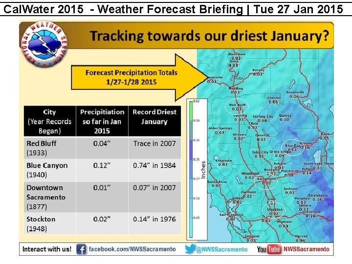 Cal. Water 2015 - Weather Forecast Briefing | Tue 27 Jan 2015 
