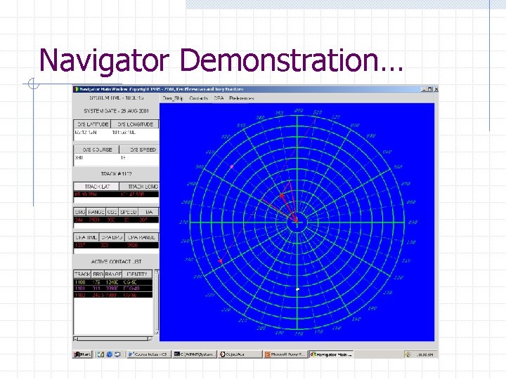 Navigator Demonstration… 