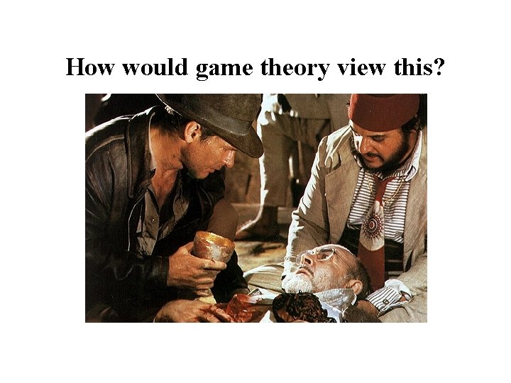 How would game theory view this? 