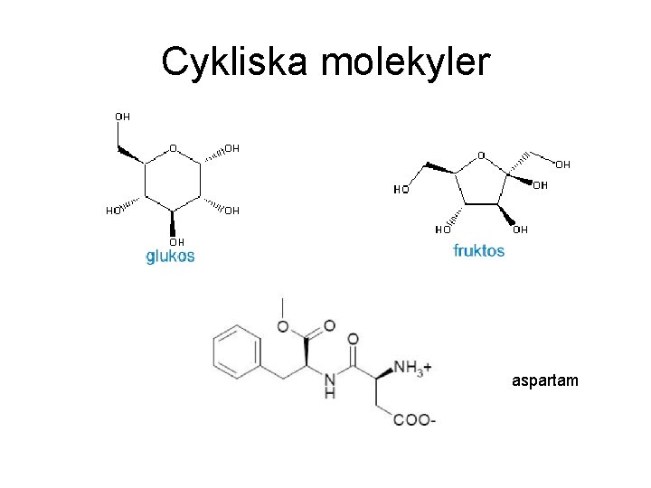 Cykliska molekyler aspartam 