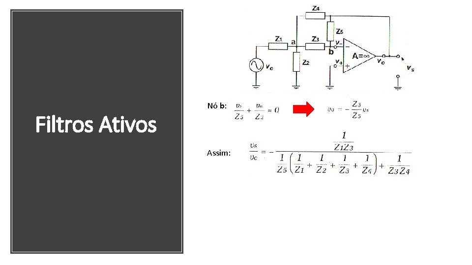 Filtros Ativos Nó b: Assim: 