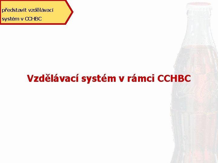 představit vzdělávací systém v CCHBC Vzdělávací systém v rámci CCHBC 