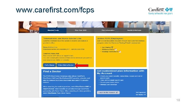 www. carefirst. com/fcps 18 