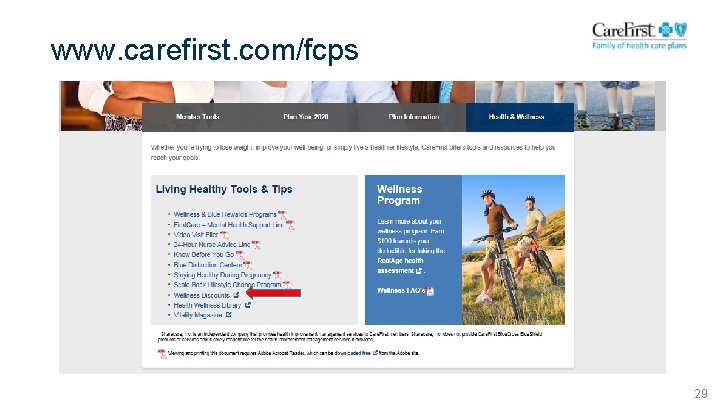 www. carefirst. com/fcps 29 