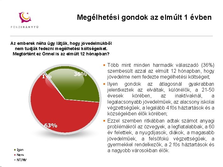 Mintacím Megélhetési gondokszerkesztése az elmúlt 1 évben Mintacím szerkesztése Az emberek néha úgy látják,