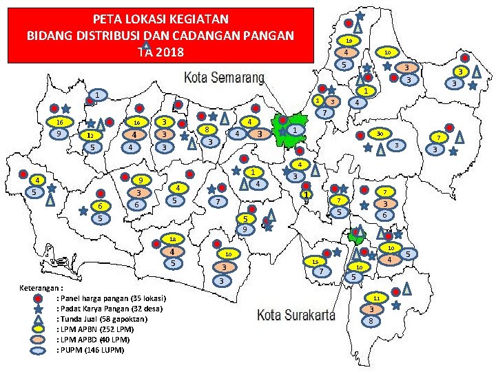 PETA LOKASI KEGIATAN BIDANG DISTRIBUSI DAN CADANGAN PANGAN TA 2018 19 4 5 1