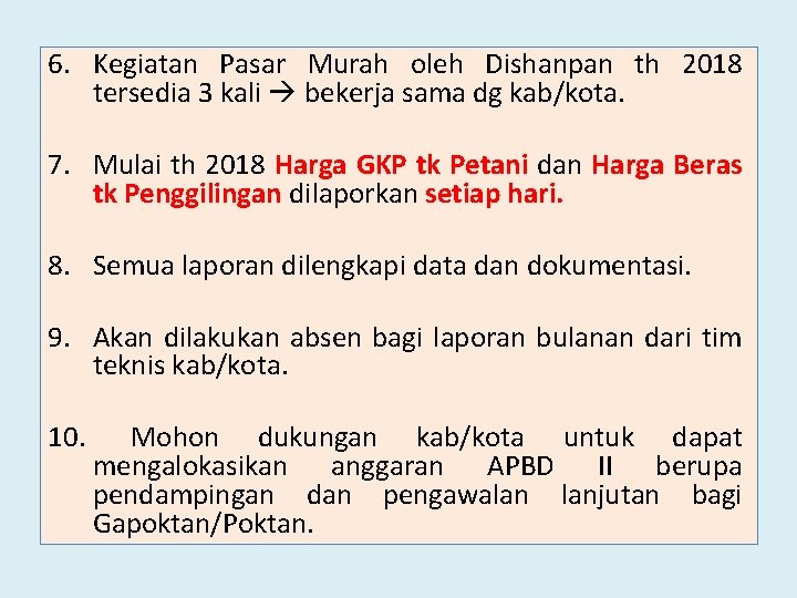 6. Kegiatan Pasar Murah oleh Dishanpan th 2018 tersedia 3 kali bekerja sama dg