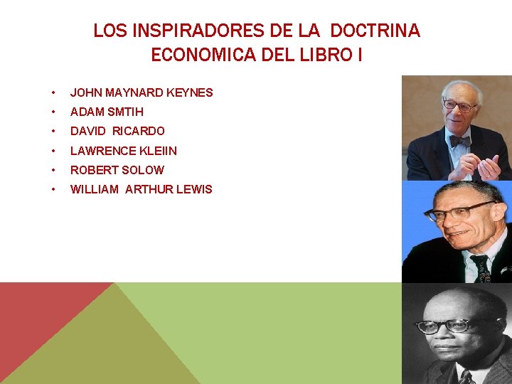 LOS INSPIRADORES DE LA DOCTRINA ECONOMICA DEL LIBRO I • JOHN MAYNARD KEYNES •