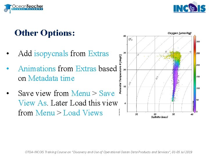 Other Options: • Add isopycnals from Extras • Animations from Extras based on Metadata