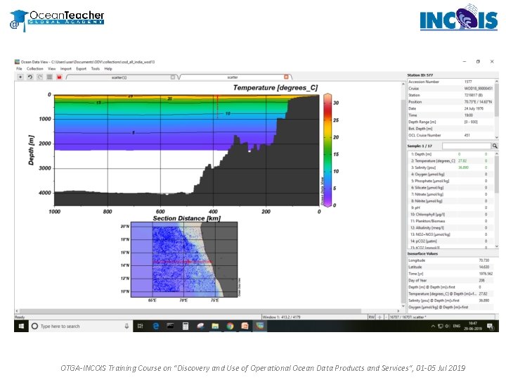 OTGA-INCOIS Training Course on "Discovery and Use of Operational Ocean Data Products and Services",