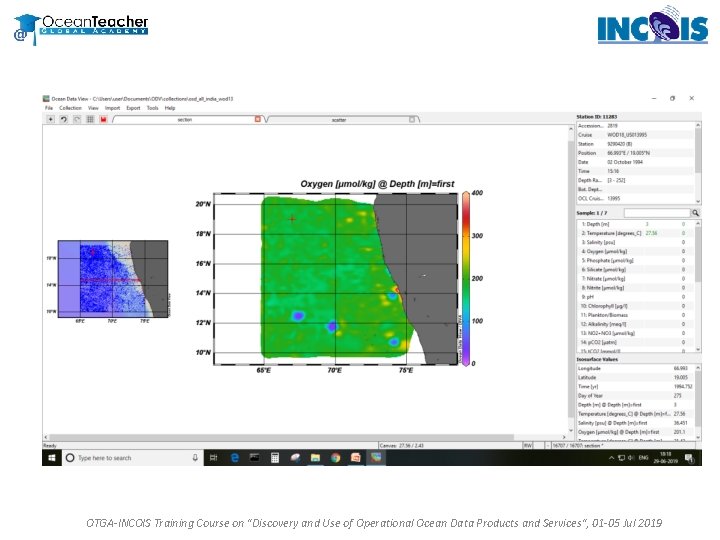 OTGA-INCOIS Training Course on "Discovery and Use of Operational Ocean Data Products and Services",