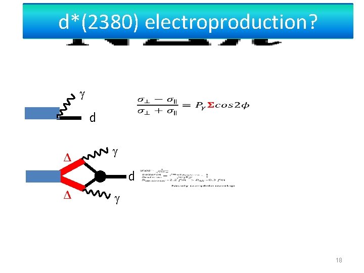 d*(2380) electroproduction? d Δ 18 