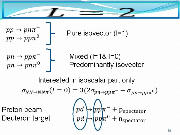 Pure isovector (I=1) Mixed (I=1& I=0) Predominantly isovector Interested in isoscalar part only Proton