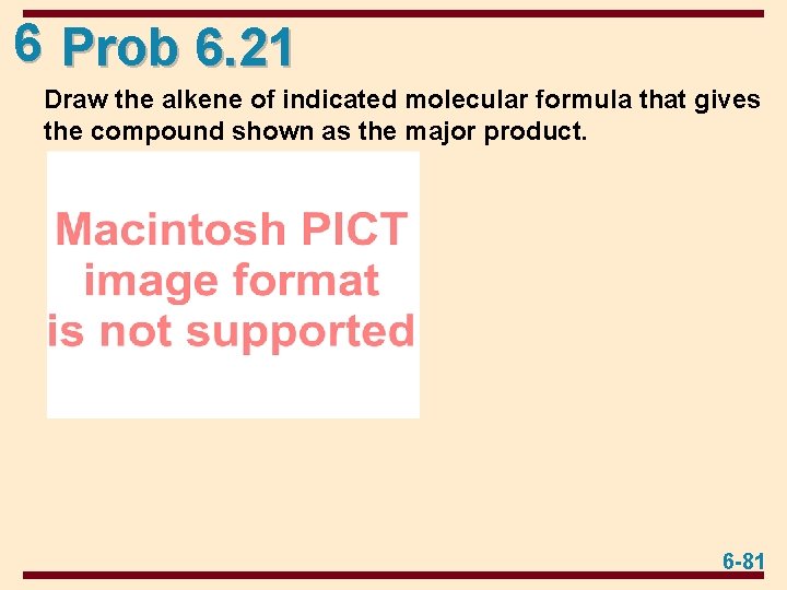 6 Prob 6. 21 Draw the alkene of indicated molecular formula that gives the