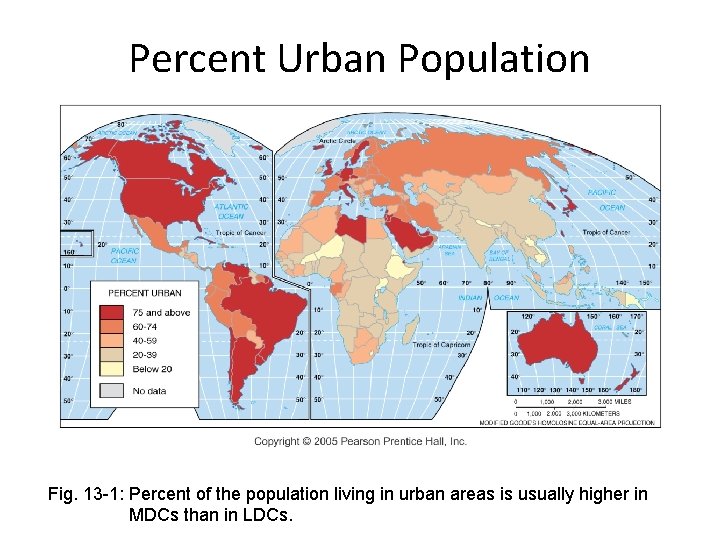 Percent Urban Population Fig. 13 -1: Percent of the population living in urban areas