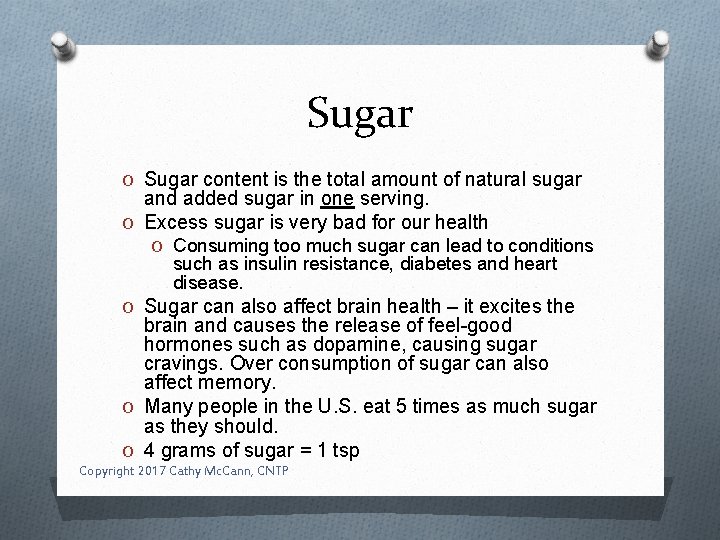 Sugar O Sugar content is the total amount of natural sugar and added sugar