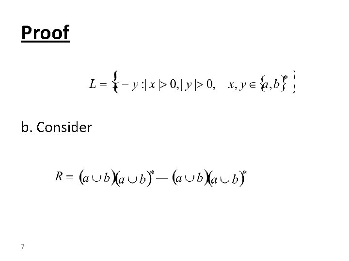 Proof b. Consider 7 