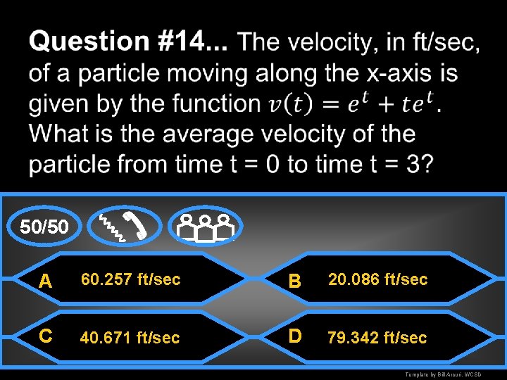 50/50 A 60. 257 ft/sec B 20. 086 ft/sec C 40. 671 ft/sec D