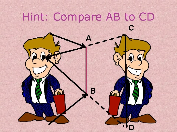 Hint: Compare AB to CD C A B D 