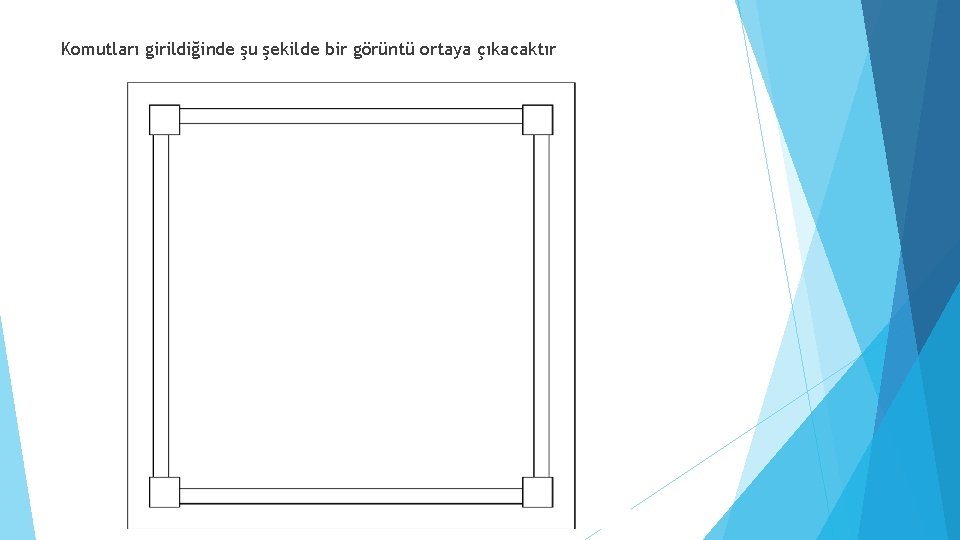 Komutları girildiğinde şu şekilde bir görüntü ortaya çıkacaktır 