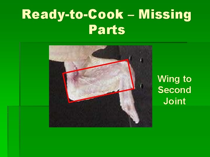 Ready-to-Cook – Missing Parts Wing to Second Joint 