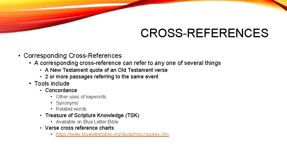 CROSS-REFERENCES • Corresponding Cross-References • A corresponding cross-reference can refer to any one of