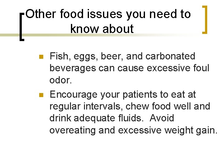 Other food issues you need to know about n n Fish, eggs, beer, and