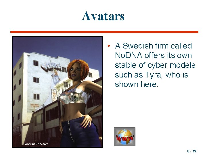Avatars • A Swedish firm called No. DNA offers its own stable of cyber