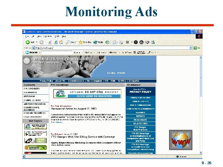 Monitoring Ads 8 - 26 