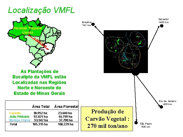 Localização VMFL Salvador 1430 km Brasília 741 km Floresta Tropical Úmida 3. 0 00