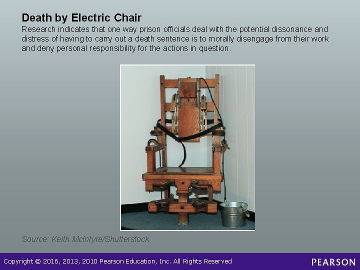 Death by Electric Chair Research indicates that one way prison officials deal with the