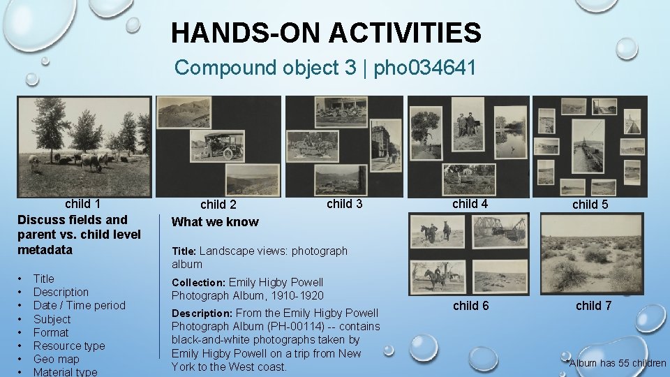 HANDS-ON ACTIVITIES Compound object 3 | pho 034641 child 1 Discuss fields and parent