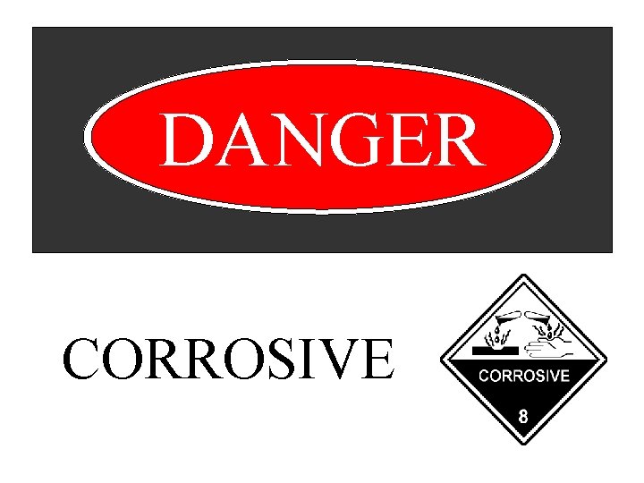 DANGER CORROSIVE 