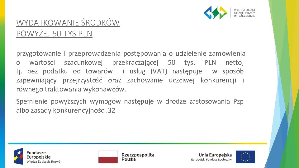 WYDATKOWANIE ŚRODKÓW POWYŻEJ 50 TYS PLN przygotowanie i przeprowadzenia postępowania o udzielenie zamówienia o