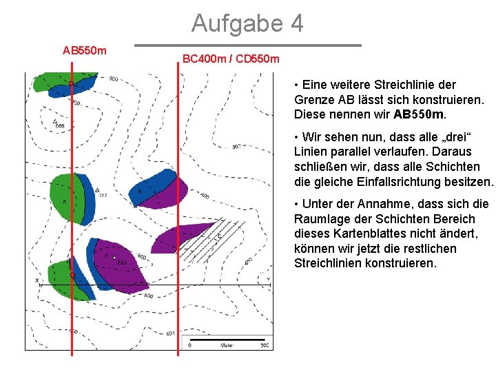 Aufgabe 4 AB 550 m BC 400 m / CD 550 m • Eine