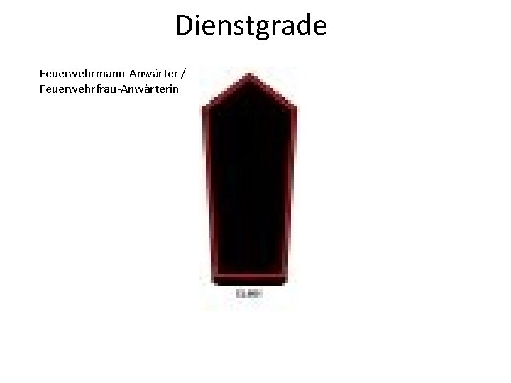 Dienstgrade Feuerwehrmann-Anwärter / Feuerwehrfrau-Anwärterin 