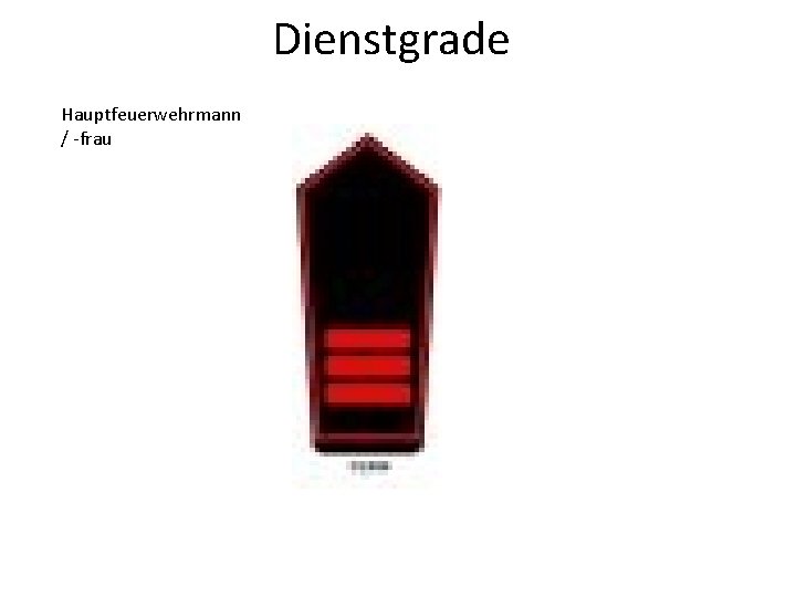 Dienstgrade Hauptfeuerwehrmann / -frau 