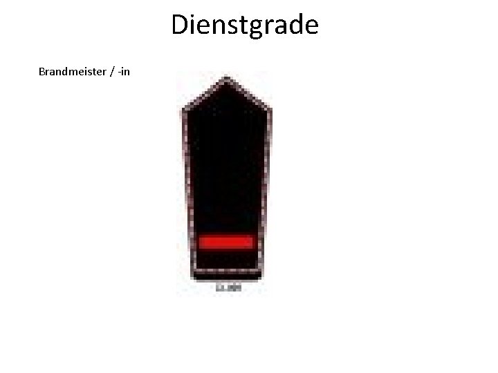 Dienstgrade Brandmeister / -in 