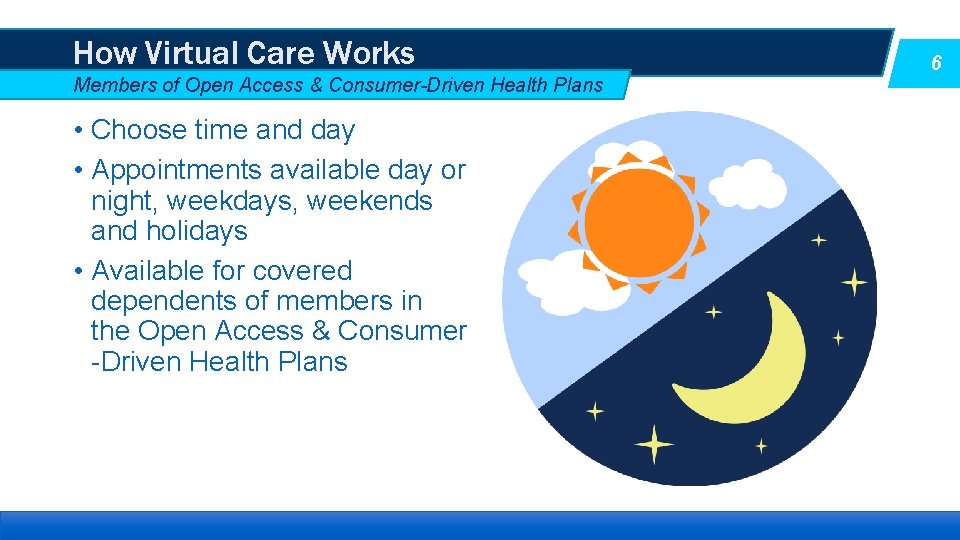 How Virtual Care Works Members of Open Access & Consumer-Driven Health Plans • Choose