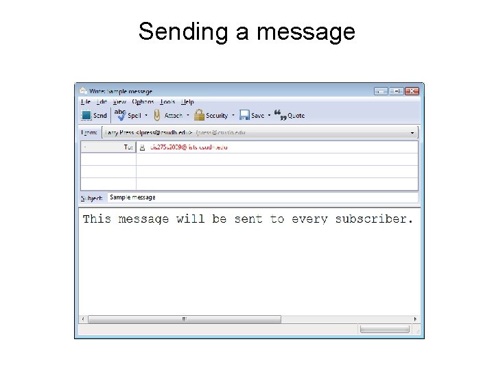 Sending a message 