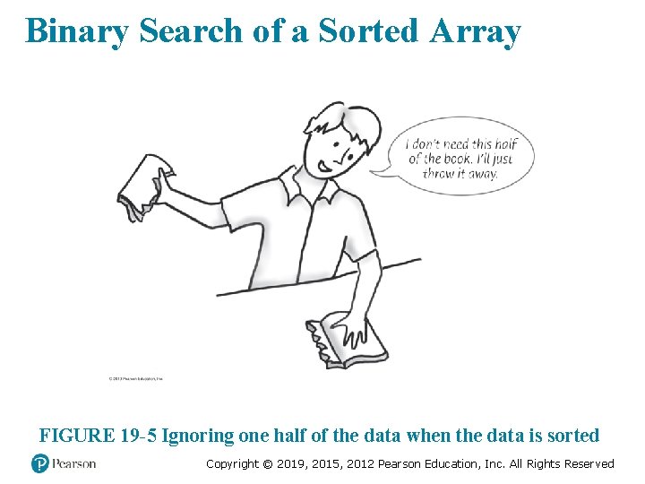 Binary Search of a Sorted Array FIGURE 19 -5 Ignoring one half of the