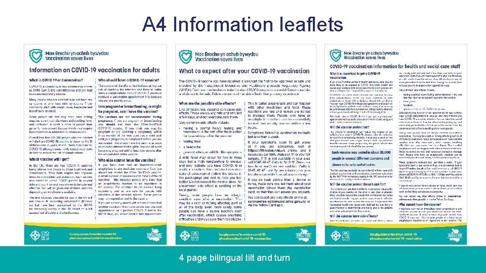 A 4 Information leaflets 4 page bilingual tilt and turn 