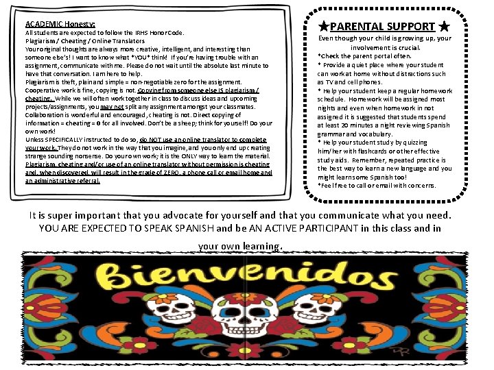 ACADEMIC Honesty: All students are expected to follow the IRHS Honor Code. Plagiarism / ACADEMIC Honesty: All students are expected to follow the IRHS Honor Code. Plagiarism /