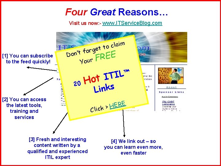 Four Great Reasons… Visit us now: - www. ITService. Blog. com im [1] You